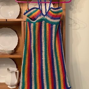 NWT Forever 21 crochet swim coverup.